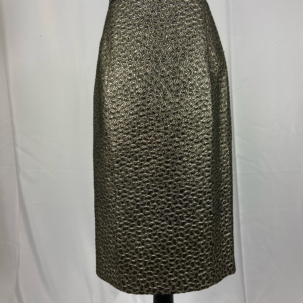 COPY - Tibi Green Embellished Midi Pencil Skirt